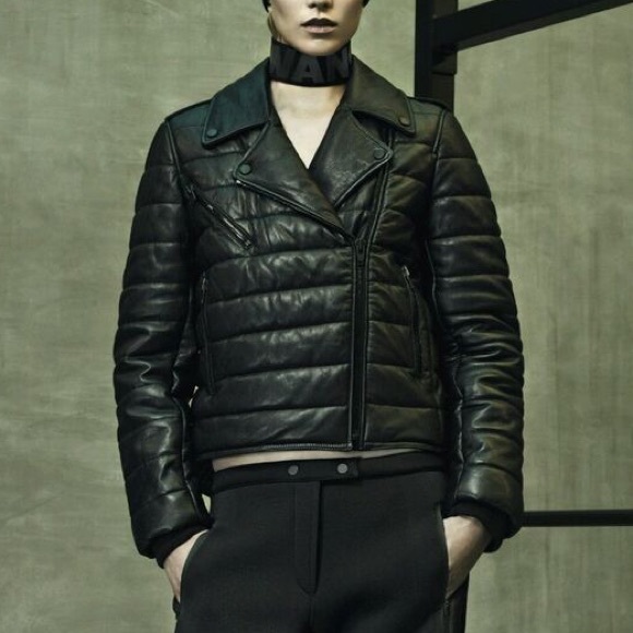 Alexander Wang Jackets & Blazers - ALEXANDER WANG X H&M LEATHER BOMBER JACKET